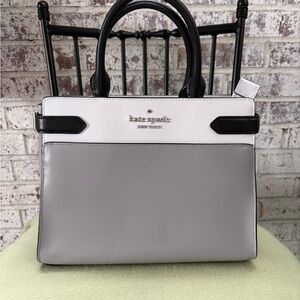 Kate Spade Staci Satchel Handbag - Grey Crossbody